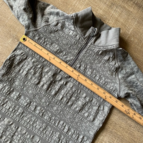Lululemon womens Rest Less 1/4 Zip top Slate 4 long sleeve running shirt - Picture 10 of 11